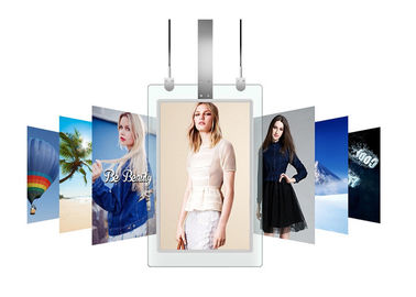 Double Side Hanging LCD Advertising Display 55 Inch With Tempered Glass